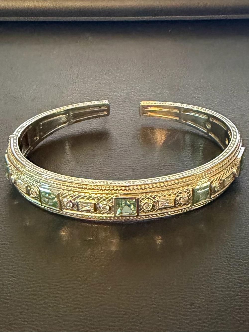 Judith Ripka Paraiba Spinel CZ Sterling Silver Cuff Bracelet NEW
